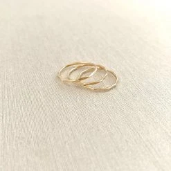 Sara Patino Jewelry Best Sellers Be Light Recycled Gold Stacking Rings - Set