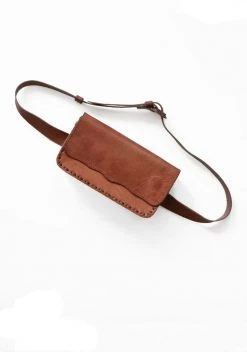 Purse & Clutch Leather Belt Bag - Russet Brown