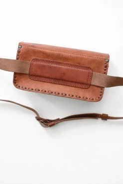 Purse & Clutch Leather Belt Bag - Russet Brown