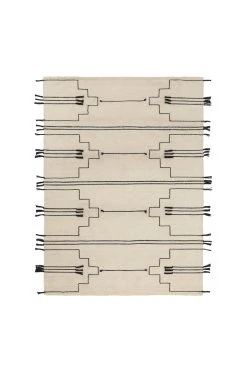 Kiliim Home Goods Black Drift Wool Runner / Rug