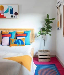 Leah Singh Blah Blah Squiggle Wool Lumbar Pillow Cover