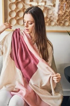 Studio Variously Rosewood Blok Silk And Cashmere Scarf Accessories 23 Studio Variously Rosewood Blok Silk And Cashmere Scarf Accessories