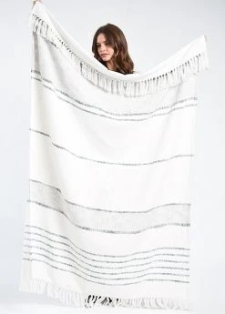 Bloom & Give Best Sellers Duka Throw Blanket - Ivory