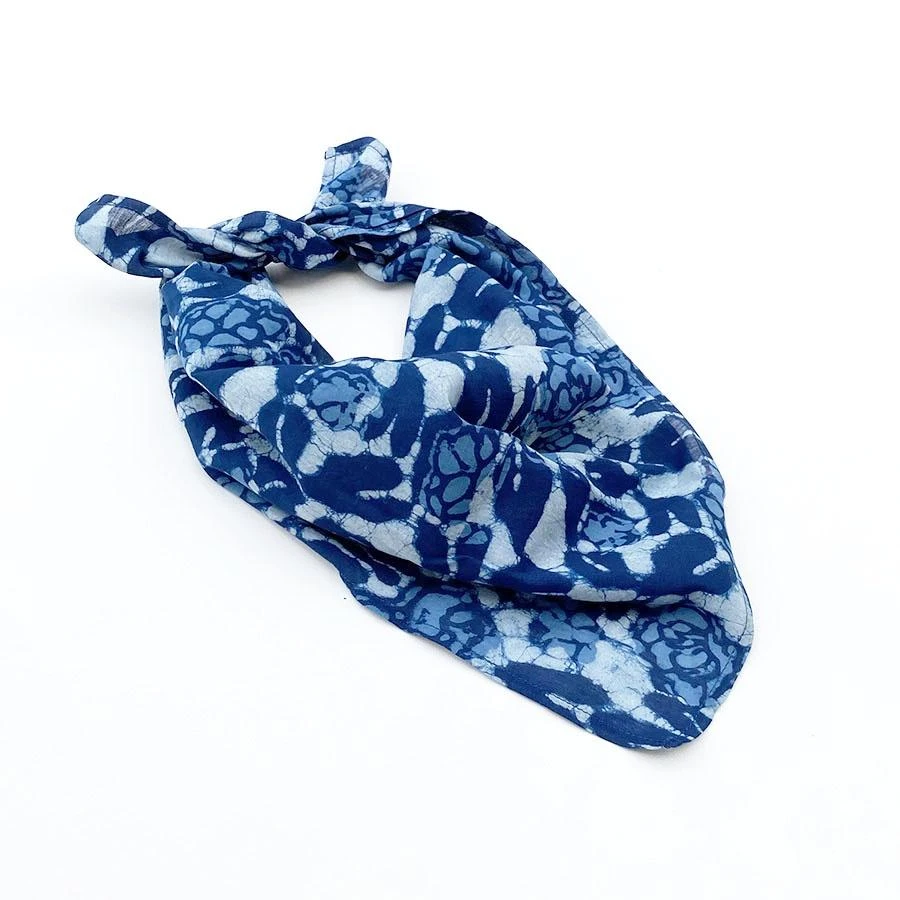 Ichcha Blue Floral Bandana 4 Ichcha Blue Floral Bandana