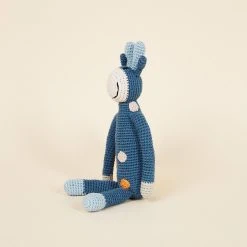 Pebble Blue Giraffe Rattle Baby Gifts