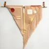 Leah Singh Home Goods Blush Wool Fringe Tapestry