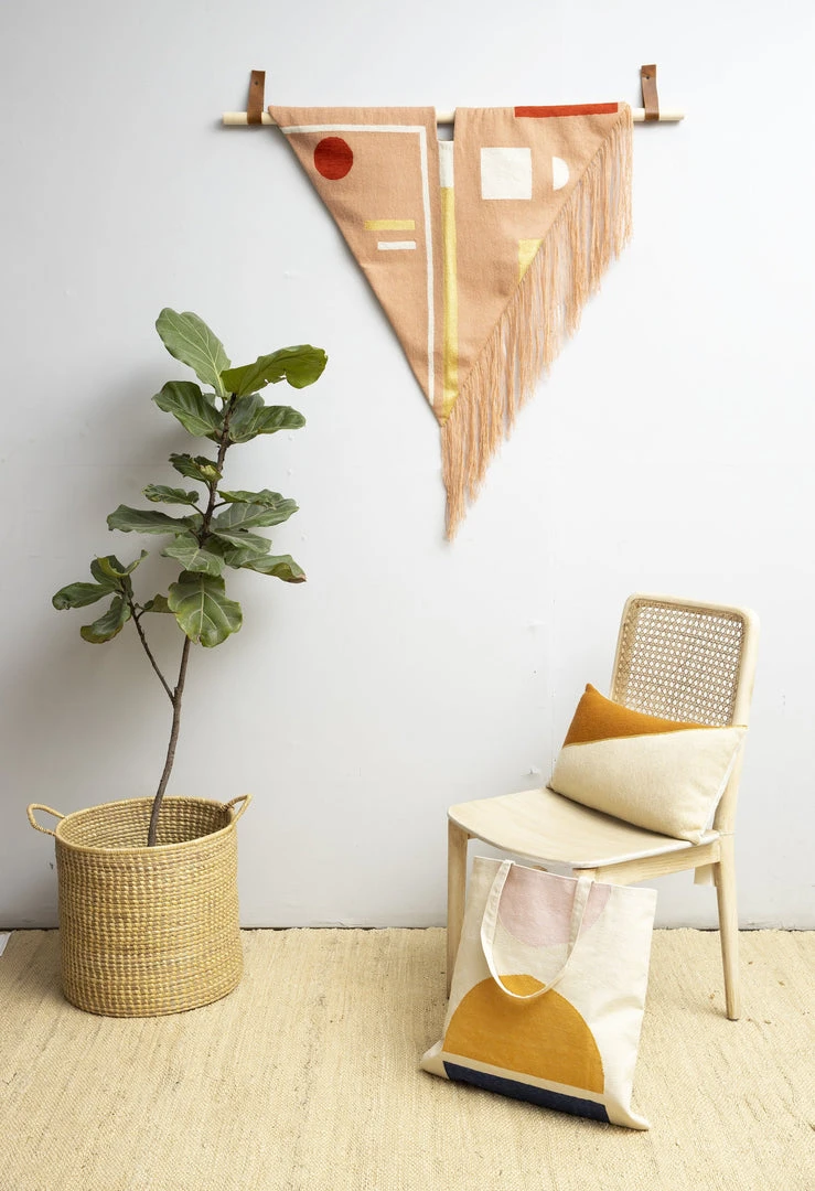 Leah Singh Home Goods Blush Wool Fringe Tapestry 4 Leah Singh Home Goods Blush Wool Fringe Tapestry