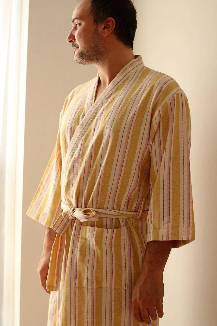 Anatolico Best Sellers Boho Mustard Unisex Turkish Robe 5 Anatolico Best Sellers Boho Mustard Unisex Turkish Robe