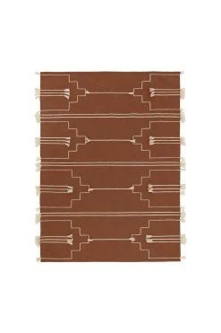 Kiliim Brown Drift Wool Runner / Rug Home Goods