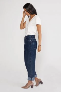 ÉTICA Bryce Pinch Waist Boyfriend Jeans - Midnight Dive New Arrivals