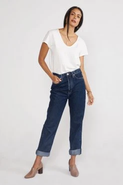 ÉTICA Bryce Pinch Waist Boyfriend Jeans - Midnight Dive New Arrivals