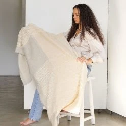 Studio Variously Home Goods Butterscotch Merino Throw Blanket