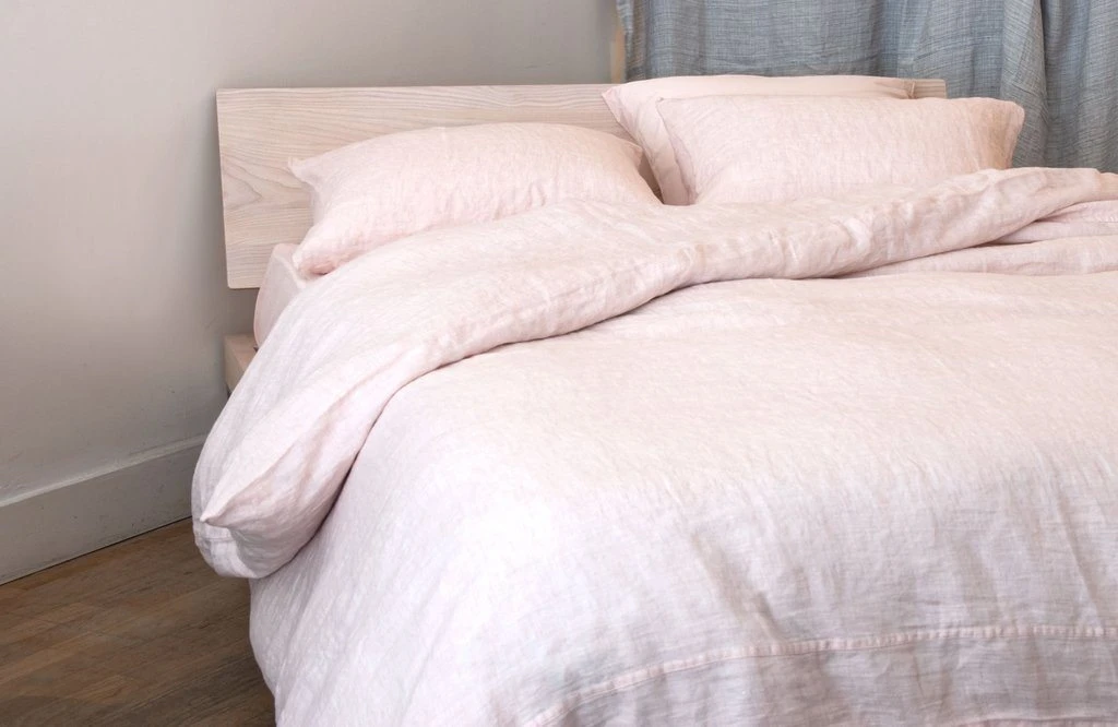 Area Home Camille Linen Duvet Cover - Pink Home Goods 6 Area Home Camille Linen Duvet Cover - Pink Home Goods