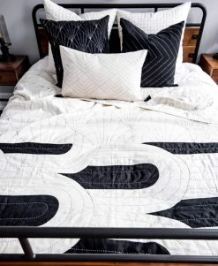 Anchal Canopy Throw Quilt - Charcoal