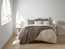 Coyuchi Cascade Matelasse Blanket - Morel 11 Coyuchi Cascade Matelasse Blanket - Morel