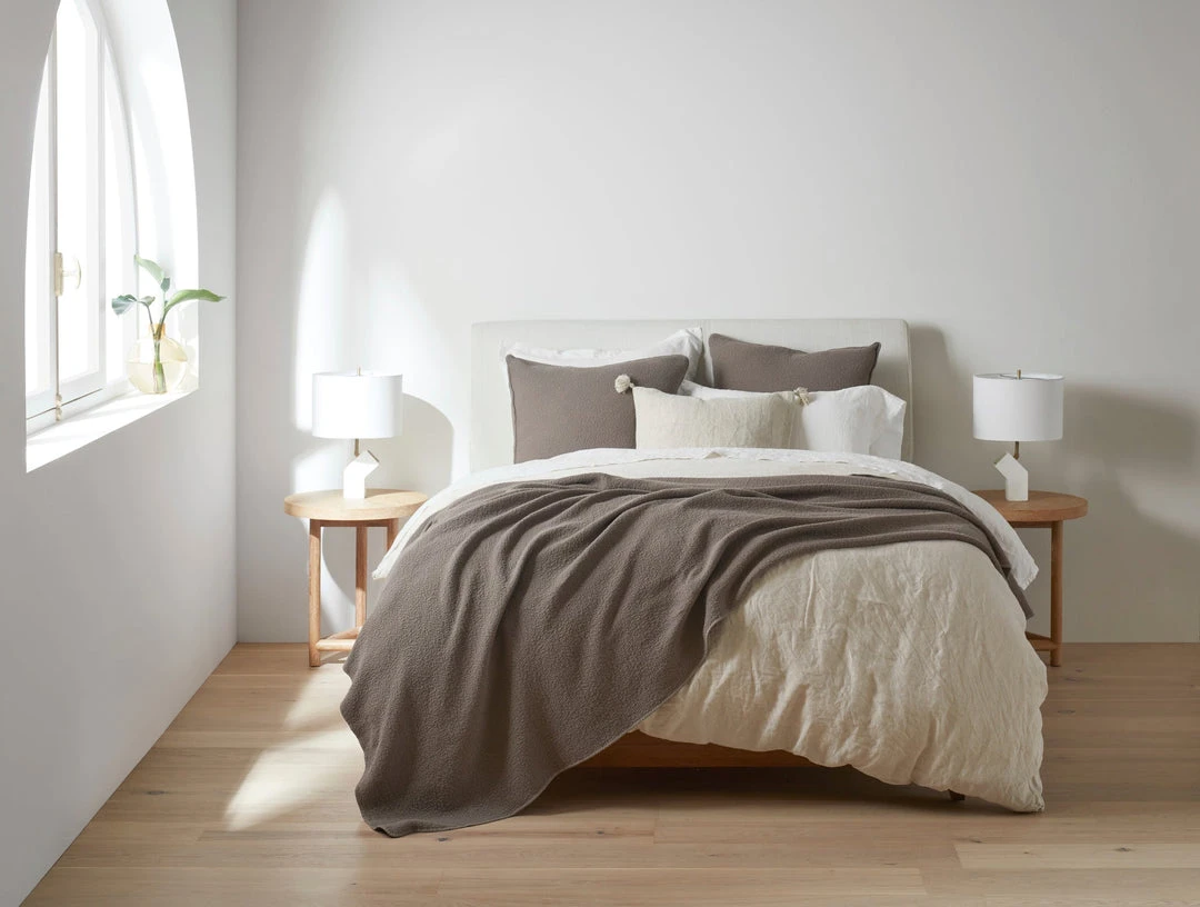 Coyuchi Cascade Matelasse Blanket - Morel 7 Coyuchi Cascade Matelasse Blanket - Morel