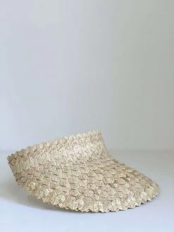 Ceremonia Accessories Palm Leaf Sun Visor - Cream