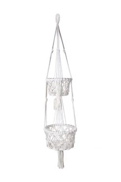 Ceremonia Best Sellers Double Basket Plant Hanger - Cream