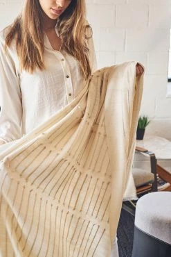 Studio Variously Chalk Merino Throw Blanket