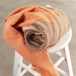 Studio Variously Chestnut Merino Wool Throw Blanket Home Goods