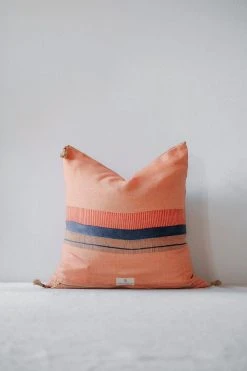 Soil To Studio Chhavi Linen Throw Pillow Cover - Orange Best Sellers