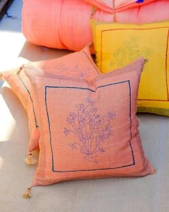 Soil To Studio Chhavi Linen Throw Pillow Cover - Orange Best Sellers
