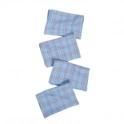 Archive New York Chiapas Plaid Cocktail Napkin Set Kitchen + Dining