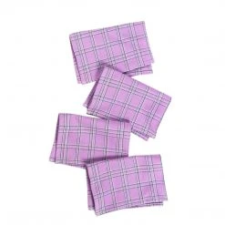 Archive New York Chiapas Plaid Cocktail Napkin Set Kitchen + Dining