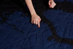 Haptic Lab Home Goods Chicago Map Throw Quilt