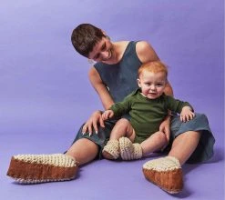 Chilote Best Sellers Baby's Salmon Leather Slippers