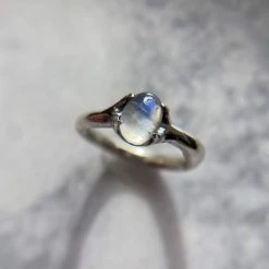 Iron Oxide Classic Oval Moonstone Ring