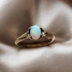 Iron Oxide Classic Oval Opal Ring