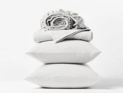 Coyuchi Cloud Brushed Flannel Sheet Set - Alpine White