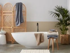 Coyuchi Home Goods Cloud Loom Towels - Steel Blue