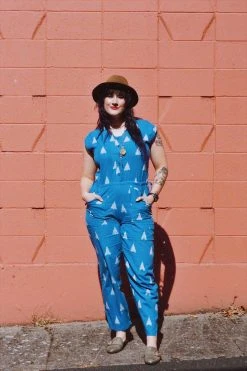 Passion Lilie Cobalt Ikat Jumpsuit