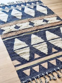Amante Marketplace Shaggy Blue Rug