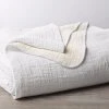 Coyuchi Cozy Cotton Baby Blanket - Alpine White Throw Blankets