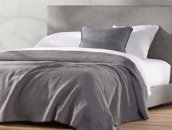 Coyuchi Cozy Cotton Blanket - Charcoal Home Goods 9 Coyuchi Cozy Cotton Blanket - Charcoal Home Goods