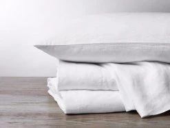 Coyuchi Relaxed Linen Sheet Set - Alpine White Home Goods