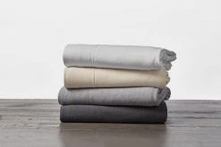 Coyuchi Home Goods Jersey Envelope Pillowcase Set - Charcoal Heather