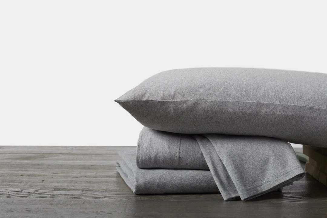 Coyuchi Jersey Envelope Pillowcase Set - Gray Heather 5 Coyuchi Jersey Envelope Pillowcase Set - Gray Heather