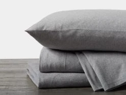 Coyuchi Jersey Sheet Set - Gray Heather