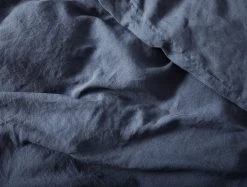 Coyuchi Home Goods Relaxed Linen Duvet Cover - Harbor Blue