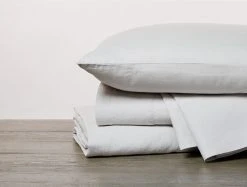 Coyuchi Home Goods Relaxed Linen Sheet Set - Fog