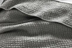 Coyuchi Pebbled Handstitched Quilt - Slate