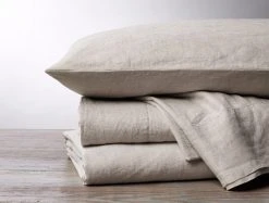 Coyuchi Relaxed Linen Pillowcase Set - Natural Chambray Home Goods