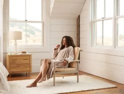 Coyuchi Home Goods Air Weight Unisex Robe - Dune