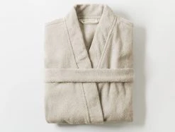 Coyuchi Home Goods Air Weight Unisex Robe - Dune
