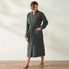 Coyuchi Home Goods Air Weight Unisex Robe - Shadow