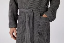 Coyuchi Unisex Waffle Robe - Shadow Best Sellers